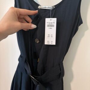 Abercrombie & Fitch Dark Blue Belted Dress